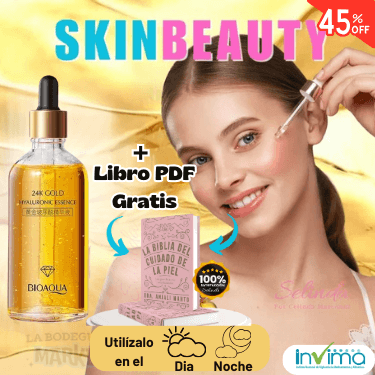 SkinBeauty Gold® - Serum 24K Gold, Para Una Piel Más Hidratada y Rejuvenecida Libre De Arrugas + Libro PDF Gratis