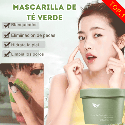 TeaPur™ - Mascarilla de Té verde Para Una Piel Más Hidratada y Rejuvenecida