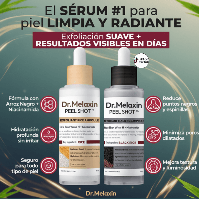 Dr. Melaxin Exfoliante Duo – Elimina células muertas al instante y deja tu piel suave y radiante.