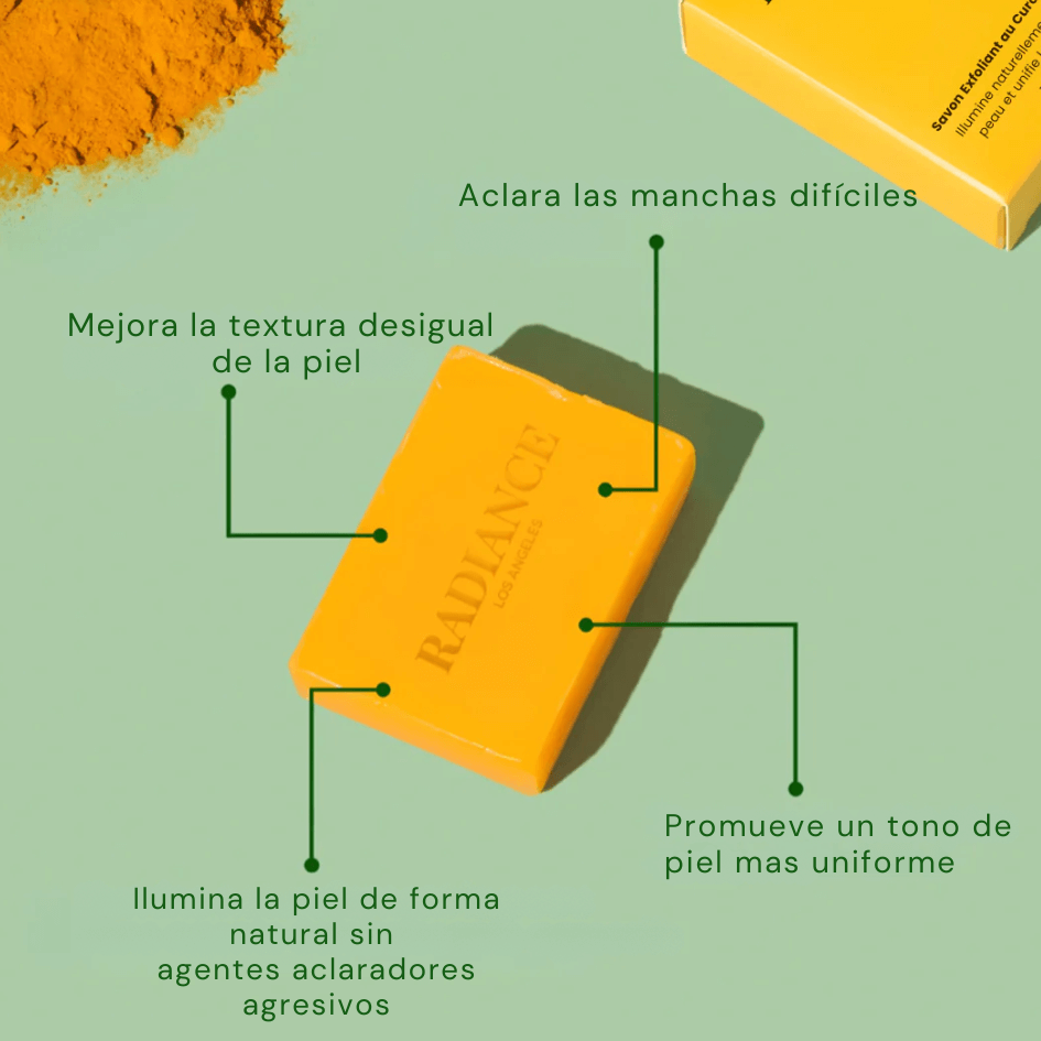 Jabón De Cúrcuma EvenGlow™ – Elimina manchas y revela una piel uniforme