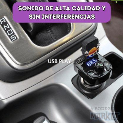 WaveX© Transmisor bluetooth con carga rápida para carro🚗