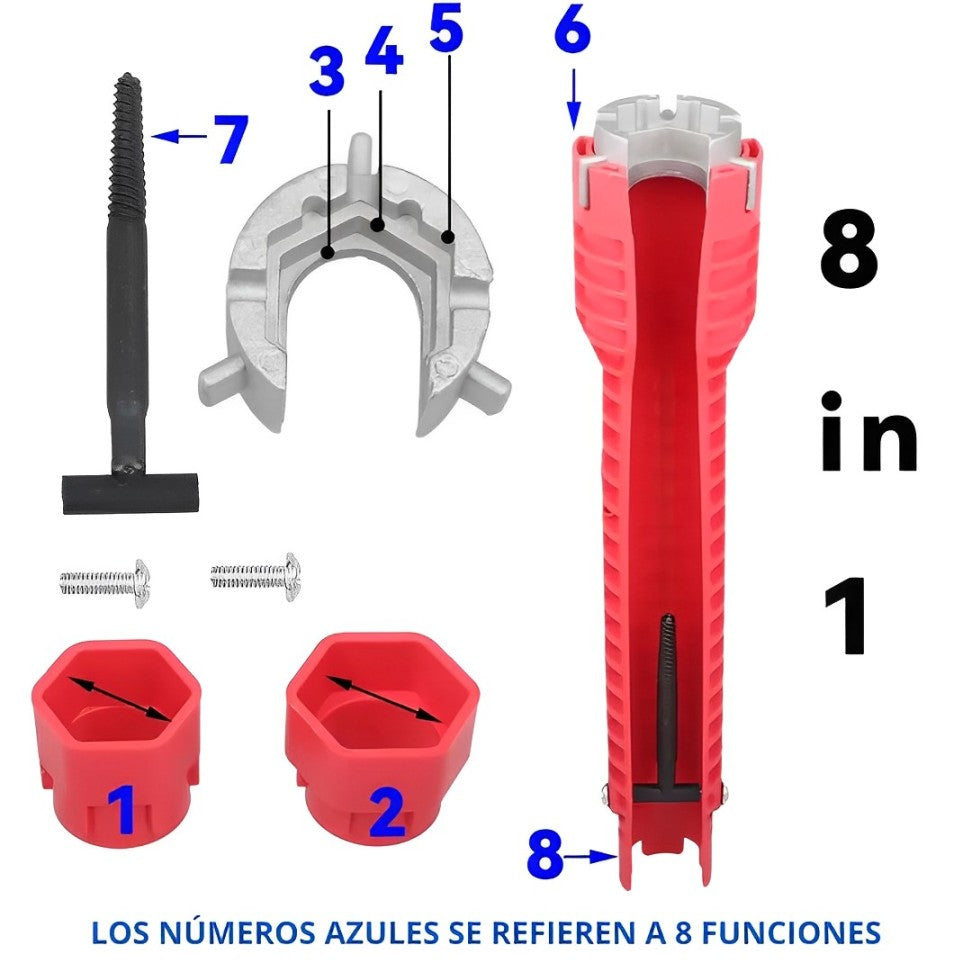 🔧Llave de gasfitería 8 en 1 EasyGrif
